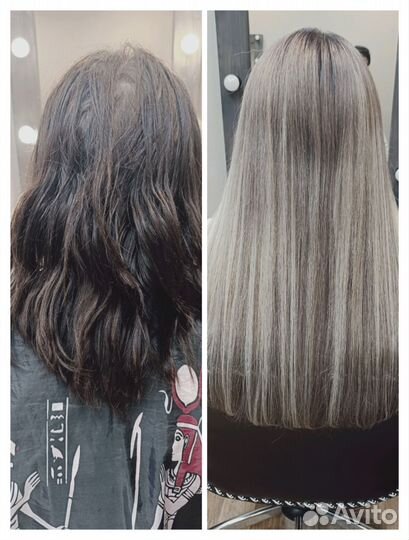 Окрашевание+наращивание волос