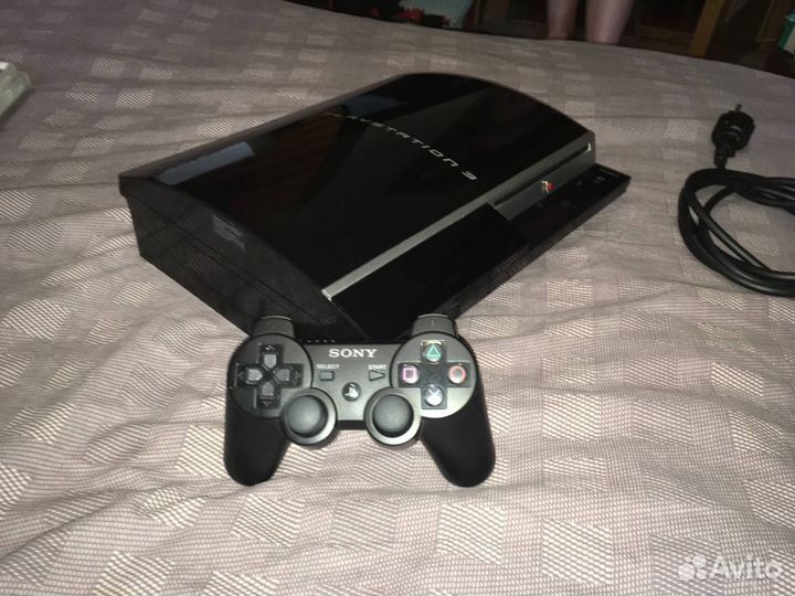 PS3 Fat 80gb + 2 джойстика + Игры