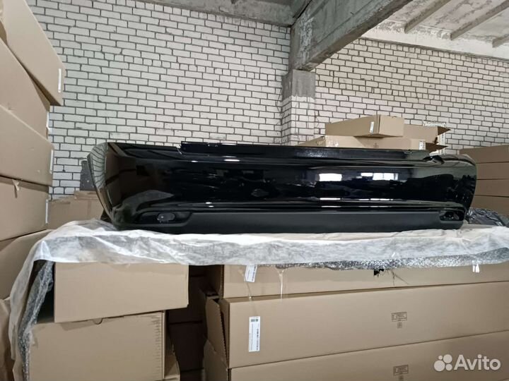 Бампер задний приора цвет сине - черный (космос)