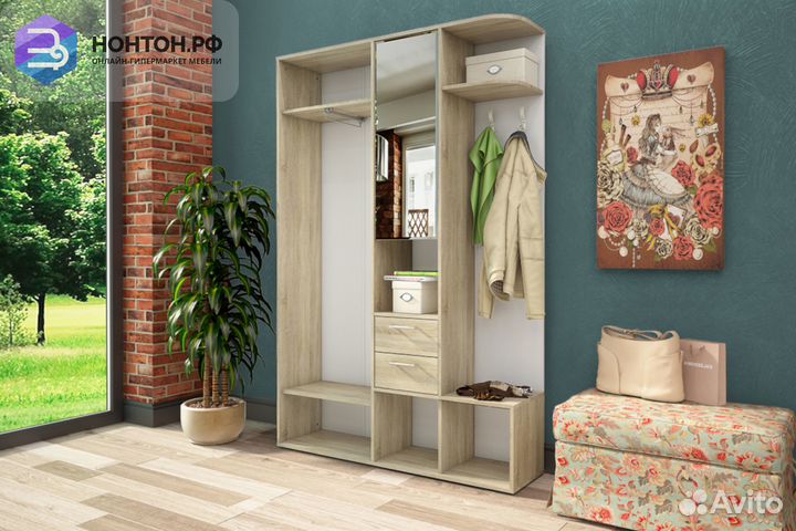 Прихожая Диана дуб сонома / белый