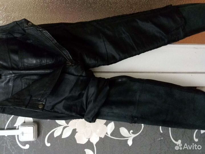 Брюки кожаные