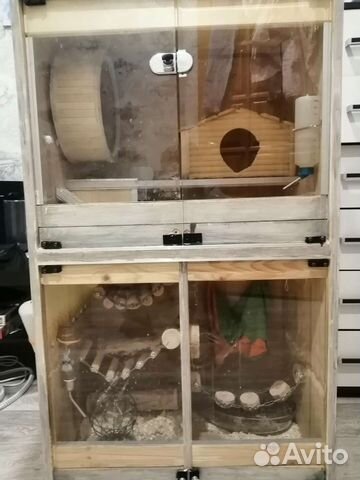 Клетка витрина для грызунов шиншилл, дегу, хомяков