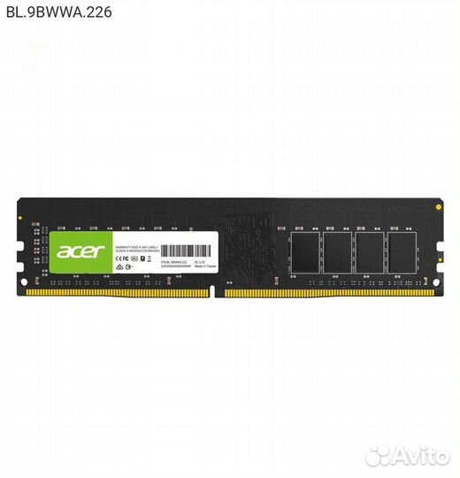 Модуль памяти Acer UD100 16GB dimm DDR4 2666MHz, B