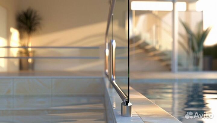 Лестничные перила из стекла