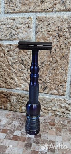 Ручка титановая для бритвы с подставкой