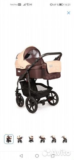 Коляска 2 в 1 новая babyton rocky