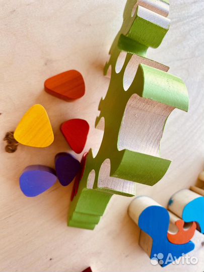 Развивающие игрушки Деревянный пазл дракончик