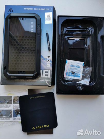 Металлический черный чехол для Huawei P20 4/128 гб
