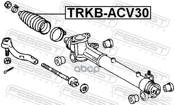 Пыльник рулевой рейки лев toyota camry (JPP)