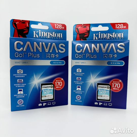 Карта памяти Kingston sdxc 128Gb V30 UHS-I U3