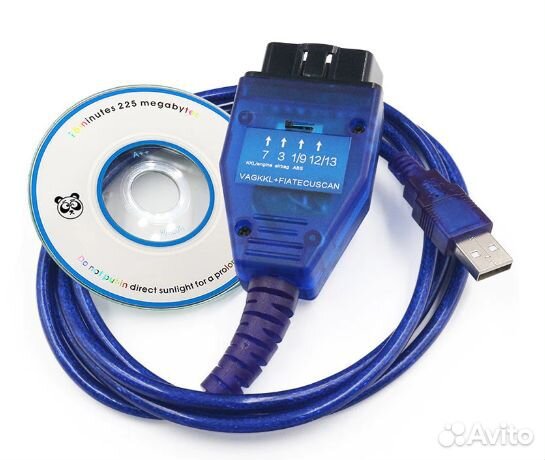 Автосканер VAG COM KKL с переключателем