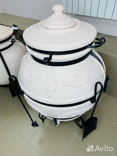 Тандыр Легенды премиум глазурь с откидной крышкой