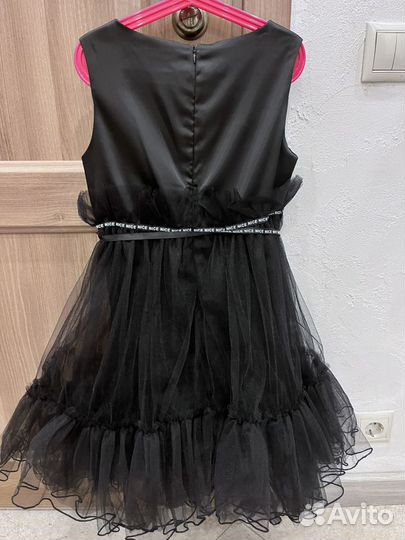 Платье для девочки черное 128