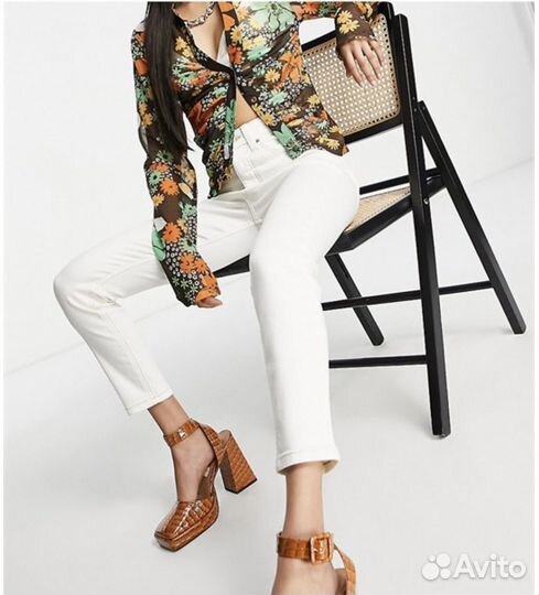 Светлые джинсы Topshop Petite Jamie