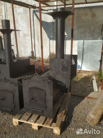 Печи для бани с баком на 3 помещения