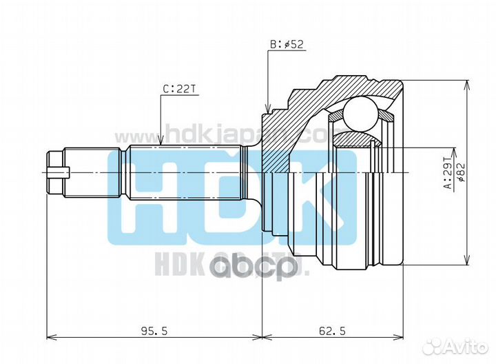 Шрус внешний DW-06 DW006 HDK