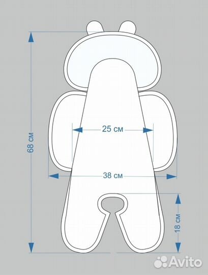 Матрасик вкладыш в коляску