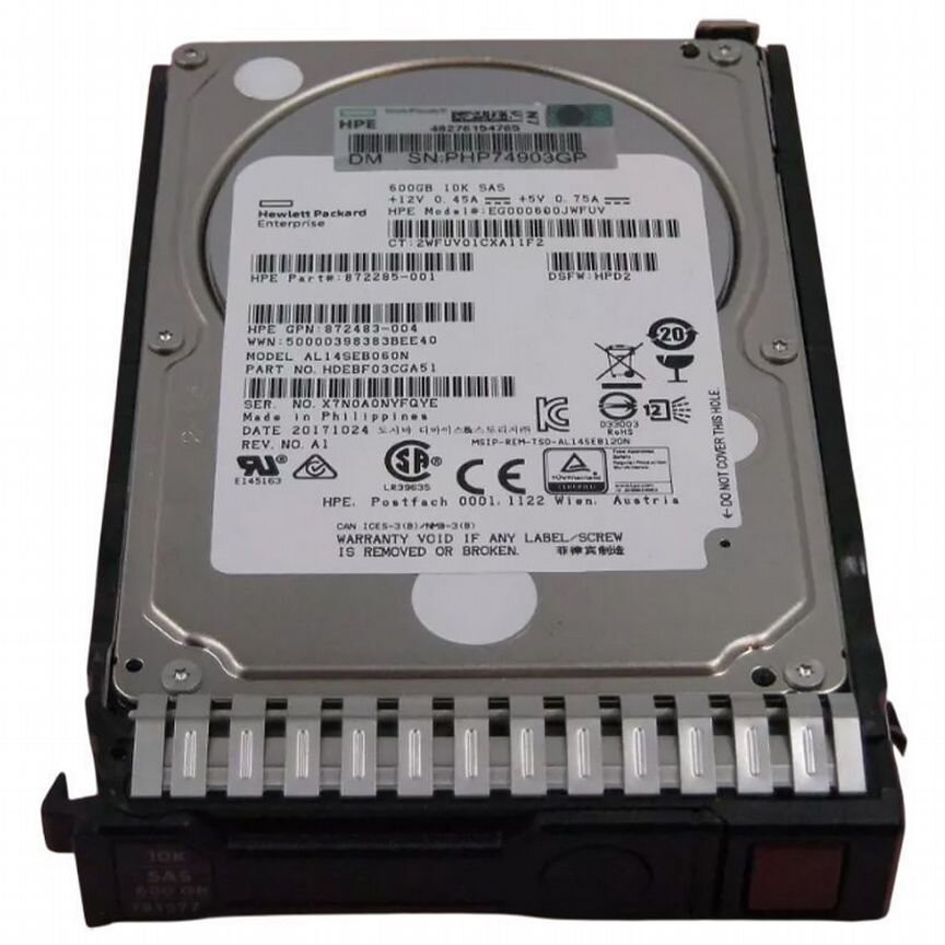 [872285-001] Жесткий Диск Hp Eg000600jwfuv 600gb Sas 2,5" Hdd 872285-001