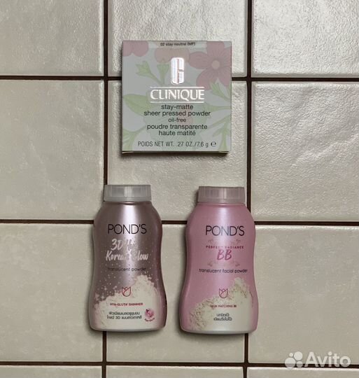 Пудра для лица Clinique и Pond's