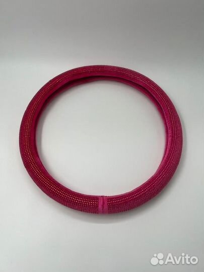 Оплетка руля со Стразами LUX Фуксия S1503