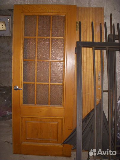 Окно и дверь в лоджию, балкон натуральное дерево