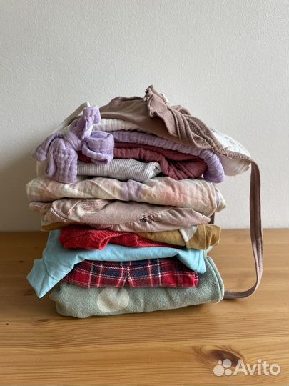 Пакет вещей на девочку 68 74 муслин h&m bungly