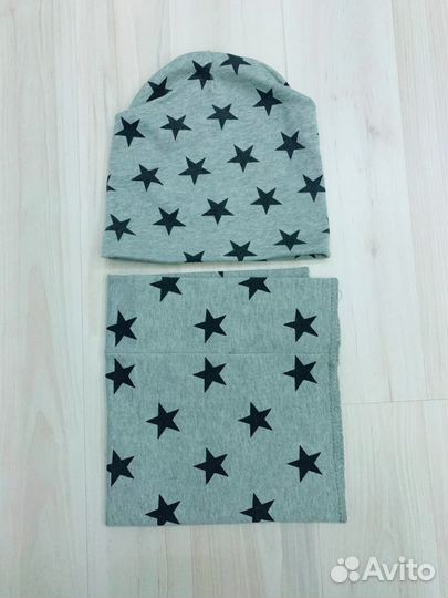 Комплект шапка и шарф на мальчика детские