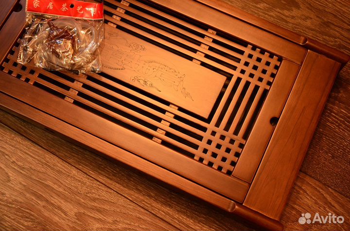 Чабань большая чайная доска восковое дерево 63*34