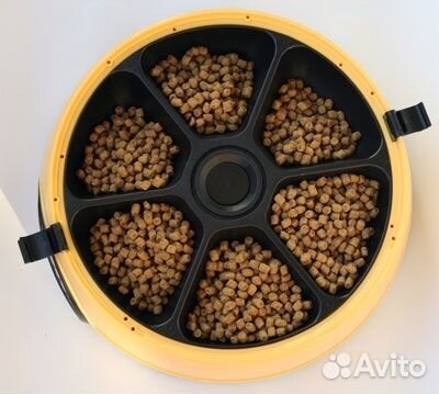 Feedex автокормушка желтая на 6 кормлений для сухо