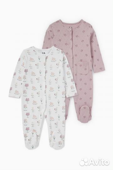 Слипы 2шт C&A 74 пижама комбинезон