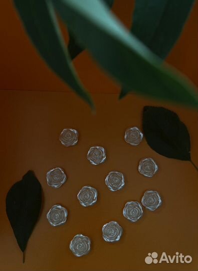 Полубусины розочка