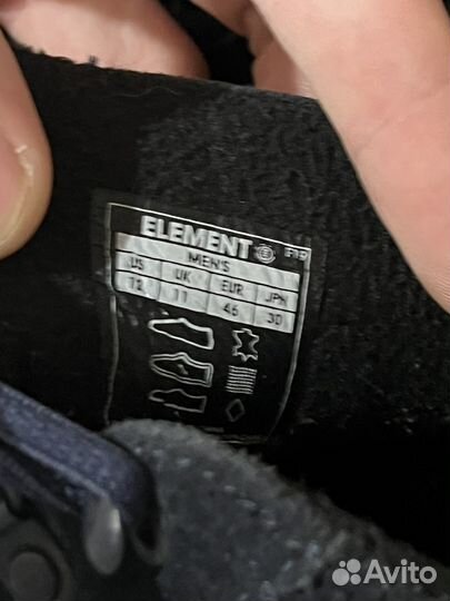 Утепленные кеды element,dc