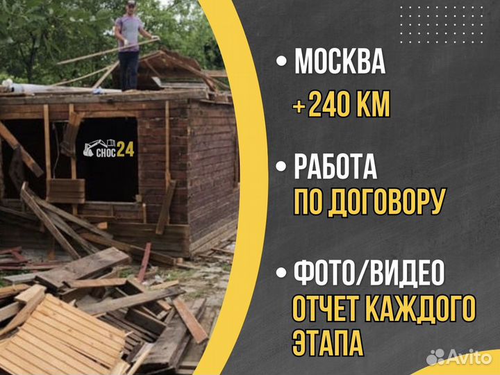 Демонтаж деревенского дома в Чехове