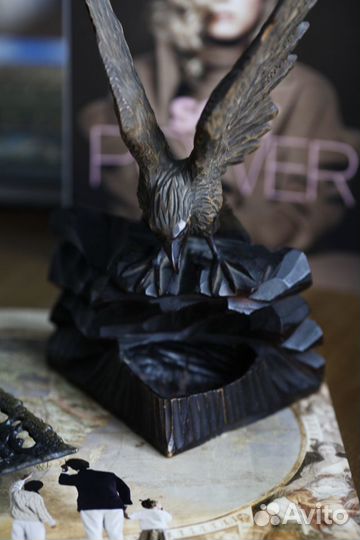 Старинная деревянная скульптура Орёл (50-е) Редкая