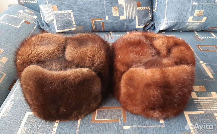 Норковая шапка мужская ушанка