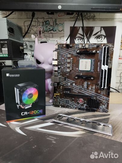 Ryzen 5 5500 комплект, a520, 16gb ddr4, кулер