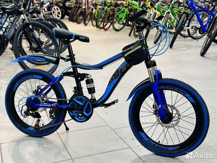 Велосипед Green Damper 20R 2023г (черно-синий)