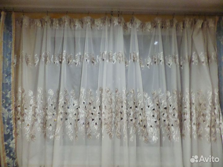 Тюль для комнаты, 4 комплекта, цена разная