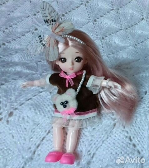 Кукла шарнирная 15см комплект новая