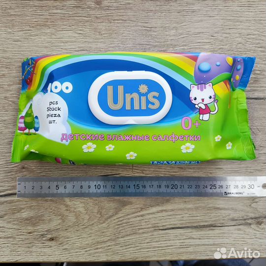Влажные салфетки TM unis для детей 100 шт