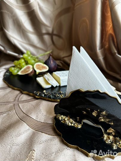 Поднос и салфетница из эпоксидной смолы