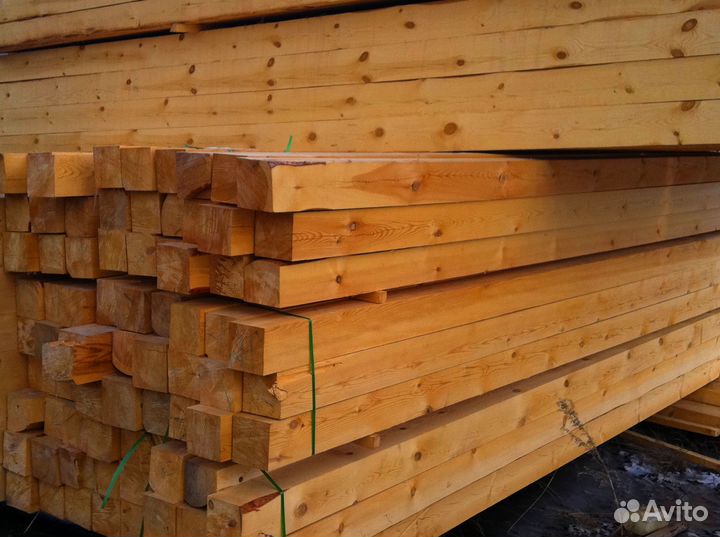 Брус сосна 90х190х6000мм, сухой, строганный