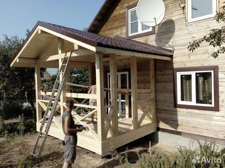 Ремонт пристройка террасы веранды дому под ключ