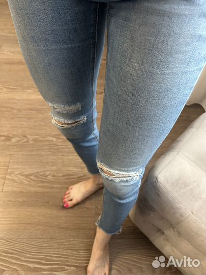 Джинсы бомбер женский