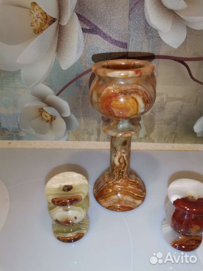 Коллекционные подсвечники из оникса