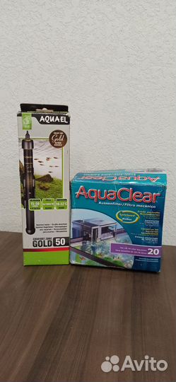 Фильтр и обогреватель для аквариума