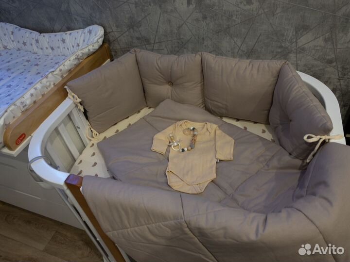 Детские вещи и бортики пакетом