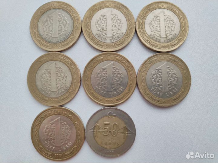 Турецкие лиры и куруши