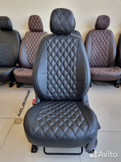 Чехлы на сиденья Хендай Солярис 2 - Киа Рио 4