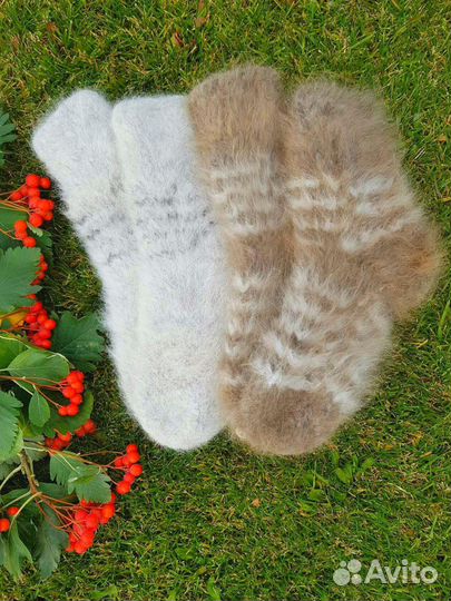 Носки из собачьей шерсти лечебные Ручная работа